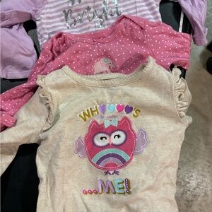 Carter's Cream Owl One-Piece with Pink and Purple Accents